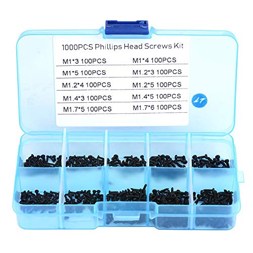 1000Pcs Self-tapping Screws M1 M1.2 M1.4 M1.7 Stainless Steel Small...